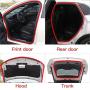 JUST N1 L Shape Seal Strip Car Door Hood Trunk Trim Edge Moulding Rubber Weatherstrip(5M，red&Black)