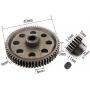 Hobbypark 11184 Steel Metal Spur Diff Differential Main Gear 64T & 11181 Motor Gear 21T RC Replacement Parts for Redcat Volcano EPX HSP 1/10 Monster Truck Brontosaurus 94111