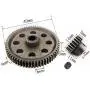 Hobbypark 11184 Steel Metal Spur Diff Differential Main Gear 64T & 11181 Motor Gear 21T RC Replacement Parts for Redcat Volcano EPX HSP 1/10 Monster Truck Brontosaurus 94111 Hobbypark 11184 Steel Metal Spur Diff Differential Main Gear 64T & 11181 Motor Gear 21T RC Replacement Parts for Redcat Volcano EPX HSP 1/10 Monster Truck Brontosaurus 94111