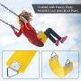 AGPTEK Swing Seat, 30.4 x 6 x 0.27 Inch Yard Swing for Kids & Adults with Metal Triangle Ring -- Yellow (300KG /660LB Weight Limit)