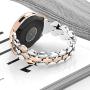TOTOUTHS Compatible with Samsung Galaxy 42mm/Galaxy Watch 3 41mm Band Women Bracelet Replacement for Galaxy Active 2 40mm 44mm/Gear S2 Classic/Gear Sport Metal Strap Wristband 20mm (Rose Gold+Silver)