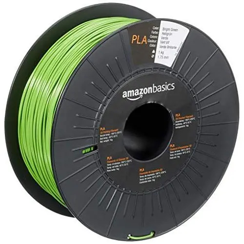 Amazon Basics PLA 3D Printer Filament, 1.75mm, Bright Green, 1 kg Spool Amazon Basics PLA 3D Printer Filament, 1.75mm, Bright Green, 1 kg Spool
