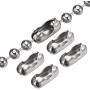 Shappy Beaded Pull Chain Extension with Connector, 10 Feet Beaded Roller Chain with 10 Matching Connectors (4.5 mm, Silver)