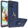 Samsung A51 5G Case, Galaxy A51 5G Phone Case with HD Screen Protector, Gritup [Military Grade] 360 Degree Rotating Metal Ring Holder Kickstand Armor Cover Phone Case for Samsung A51 5G Blue