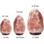 JIC Gem Himalayan Salt Lamp 4.5-6.5 lbs Pink Rock Crystal Natural Hand Carved Home Decor with Dimmer Switch, Wooden Base, 2 Bulbs, 7-8 inch