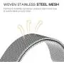 Koreda Compatible with Samsung Galaxy Watch 42mm/Galaxy Watch 3 41mm/Active 40mm/Active 2 40mm 44mm Bands Sets, 20mm Stainless Steel Metal Band + Mesh Loop Replacement Bracelet Strap for Gear Sport
