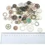 levylisa Bulk 150 Gram Small Plated Wheel Gear,GearJewelry Scrapbooking Charms Wheel,Old Steampunk Watch Parts Pieces Vintage Antique Cogs Wheels (150g)