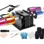 4 Cup Turner Tumbler Kit Four-Arm Cup Spinner Metal Craft Cuptisserie Turner Kit for DIY Epoxy Glitter Tumblers Machine Independent Switch Silent Working Without Noise Update