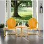 Crosley Furniture KO10004TG Griffith 3-Piece Retro Metal Outdoor Seating Set with 2 Chairs and Side Table, Tangerine