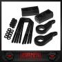 Heavy Metal Suspensions - Fits 1995-1999 Chevrolet Tahoe (4WD) Adjustable 1'' to 3'' Front Torsion Keys + 2'' Rear Blocks + Extended U-Bolts High Strength Carbon Steel Lift Kit