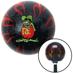 American Shifter 327578 Rat Fink Black Flame Metal Flake Shift Knob with M16 x 1.5 Insert