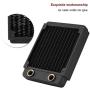 Osprey Computer Radiator Copper Water Cooling Cooler for CPU Heat Sink - Liquid Heat Exchanger Dual G1/4 Port (120mm)