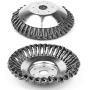 LEEWENYAN Knot Wire Wheel, 8 inch Rotary Weed Brush Steel Wire Wheel Brush Trimmer Head Universal Metal Brushcutter Attachment 25.4mm x 200mm