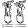 WAREMAID 2 Pack Heavy Duty 360° Swivel Swing Hanger, Stainless Steel Swing Hook for Ceiling Wooden Swing Set Bracket, Punching Bag Hanger for Playground Gym Rope Hammock Chair Yoga Swing, 1000 LB Load WAREMAID 2 Pack Heavy Duty 360° Swivel Swing Hanger, Stainless Steel Swing Hook for Ceiling Wooden Swing Set Bracket, Punching Bag Hanger for Playground Gym Rope Hammock Chair Yoga Swing, 1000 LB Load