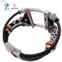 Smatiful Fancy Bands (Small Mediume Large xl are Ok) with Stainless Steel Clasp and Gunmetal Parts for Women, Adjustable Leather Band for Apple Watch (Series 1,2,3,4,5,6) 42mm 44mm,Classic Black