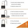 Disecu Heavy Duty 4 Digit Combination Lock 2.5 Inch Long Shackle Outdoor Waterproof Padlock for Gate, Fence, Gym Locker, Bike (Black)