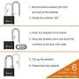Disecu Heavy Duty 4 Digit Combination Lock 2.5 Inch Long Shackle Outdoor Waterproof Padlock for Gate, Fence, Gym Locker, Bike (Black)