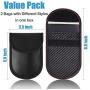 Faraday Bag for Key Fob (2 Pack), TICONN Faraday Cage Protector - Car RFID Signal Blocking, Anti-Theft Pouch, Anti-Hacking Case Blocker (Carbon Fiber/PU)