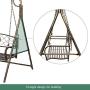 HomVent Swing Frame in Bronze Finish,Heavy Duty Metal Frame Swing Chair Stand, Weight Capacity 441 lbs