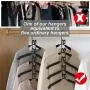 YiSeyruo Clothes Hangers Space Saving: 4 Pack 5 in 1 Multi Layer Metal Hanger Racks Non-Slip Foam Padded Heavy Duty Thick Magic Hanger Closet Organizers and Storage for Coat Sweater Suit T-Shirt. YiSeyruo Clothes Hangers Space Saving: 4 Pack 5 in 1 Multi Layer Metal Hanger Racks Non-Slip Foam Padded Heavy Duty Thick Magic Hanger Closet Organizers and Storage for Coat Sweater Suit T-Shirt.