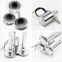 Viping Car Air horn Silver Three-tube horn double row 12V 160DB solenoid valve Electronic control waterproof Large speaker Power horn Whistle Car sound for Car any vehicle truck Lorrys Trains Boatsair
