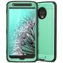 Moto X4 Case, CinoCase X4 Phone Case Heavy Duty Protective Case Hybrid TPU Bumper Shockproof Case with Brushed Metal Texture Hard PC Back for Moto X4 Mint