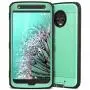 Moto X4 Case, CinoCase X4 Phone Case Heavy Duty Protective Case Hybrid TPU Bumper Shockproof Case with Brushed Metal Texture Hard PC Back for Moto X4 Mint