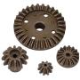 Keenso Pinion Gear Set, 16Pcs Metal Differential Gear Crown Gear Reduction Gear Upgrade Parts for Wltoys 12428 12423 RC Accessory