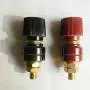 uxcell M6 Thread Dia Plastic Metal Binding Post Terminal 10 Pcs Dark Red Black