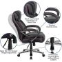 Flash Furniture HERCULES Series Big & Tall 500 lb. Rated Black LeatherSoft Executive Swivel Ergonomic Office Chair with Extra Wide Seat