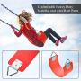 AGPTEK Swing Seat, 30.4 x 6 x 0.27 Inch Yard Swing for Kids & Adults with Metal Triangle Ring -- Red(300KG /660LB Weight Limit)