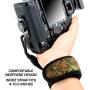 USA GEAR Professional Camera Grip Hand Strap with Camouflage Neoprene Design and Metal Plate - Compatible with Canon , Fujifilm , Nikon , Sony and more DSLR , Mirrorless , Point & Shoot Cameras