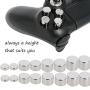 Magnetic Metal Bullet Buttons for PS4 Controller, YTTL Replacement Accessories Thumbsticks Thumb Grips Analog Stick + ABXY + D-pad for PS4 PS4 Slim/Pro games System Controller
