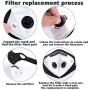 PM2.5 Filters Active Carbon Filters for Mesh or Neoprene Mask,5 Layers Replacement Parts,11 Pack + 4 Exhaust Valves