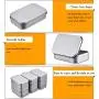 Hotop 12 Pack 3.75 by 2.45 by 0.8 Inch Silver Metal Rectangular Empty Hinged Tins Box Containers with Lids Mini Portable Box Small Storage Kit, Home Organizer