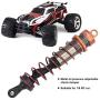 RC Shock Absorber, Metal Oil Pressure Adjustable Shock Front & Rear Damper Compatible with 1/8 RC Car (Orange)