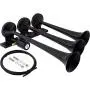 Vixen Horns Train Horn for Truck/Car. 3 Air Horn Black Trumpets. Super Loud dB. Fits 12v Vehicles Like Semi/Pickup/Jeep/RV/SUV VXH3118B Vixen Horns Train Horn for Truck/Car. 3 Air Horn Black Trumpets. Super Loud dB. Fits 12v Vehicles Like Semi/Pickup/Jeep/RV/SUV VXH3118B