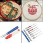 15 Pieces Cross Stitch Set Includes Embroidery Punch Needle Seam Ripper Scissors Threader Thimble Pipe for Cross Stitch Craft Supplies