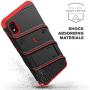 ZIZO Bolt Series for Samsung Galaxy A10e Case | Heavy-Duty Military-Grade Drop Protection w/Kickstand Included Belt Clip Holster Tempered Glass Lanyard (Black/Red)