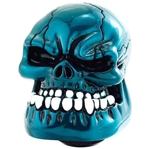 Lunsom Skull Shift Knobs Resin Shifter Head Most Car Transmission Shifting Stick Handle Fit Most Automatic Manual Vehicle (Metal Blue) Lunsom Skull Shift Knobs Resin Shifter Head Most Car Transmission Shifting Stick Handle Fit Most Automatic Manual Vehicle (Metal Blue)