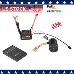 Brushless Motor,BIEHOL 9T 4370KV Brushless Motor + 60A ESC +Program Card Combo for 1/10 RC Car Truck US