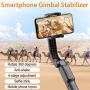 Gimbal Stabilizer for Smartphone with Extendable Bluetooth Selfie Stick and Tripod, 1-Axis Multifunction Remote 360°Automatic Rotation, Auto Balance iPhone/Android