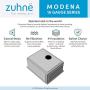 Modena Undermount Kitchen Sink Set, 16-Gauge Stainless Steel (21-Inch Single Bowl)