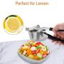 Moocii Lemon Squeezer Metal Orange Juicer Manual Health and Safety Anti Corrosion Stainless Steel Fruit Juicer Hand Press Citrus Juicer, Heavy Duty Hand Press Juicer Lime Citrus Squeezer Dishwasher Safe