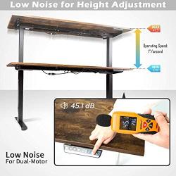 TOPSKY Dual Motor Electric Adjustable Standing Computer Desk for Home and Office (Black Frame only)