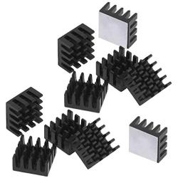 Easycargo 10pcs 14mm Heatsink 14x14x7mm + pre Applied 3M 8810 Thermal Conductive Adhesive Tape for Cooling Cooler GPU Chips VRAM VGA VRAM RAM (14mmx14mmx7mm) (Black 14mm)