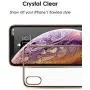 DTTO iPhone Xs Case, Clear Soft TPU Cover Case with Metal Luster Protactive Edge for Apple iPhone Xs(2018), Also Compatible with iPhone X(2017) 5.8 Inch, Gold