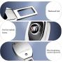 Seat Belt Extender, Metal Eat Belt Extender Suitable for Most Models, with Car Logo Plating Mirror Seat Belt Buckle (Buick)