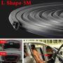 JUST N1 L Shape Seal Strip Car Door Hood Trunk Trim Edge Moulding Rubber Weatherstrip(5M，red&Black)