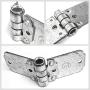 6 Set x Transglobal Mild Steel Roll Up End Hinge (Metallic)+Steel Roller (1.00'') Works with Freight Trailer Truck Roll Up Door (TG-69035, TG-61174)